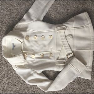 Off White Pea Coat from Charlotte Russe, Medium